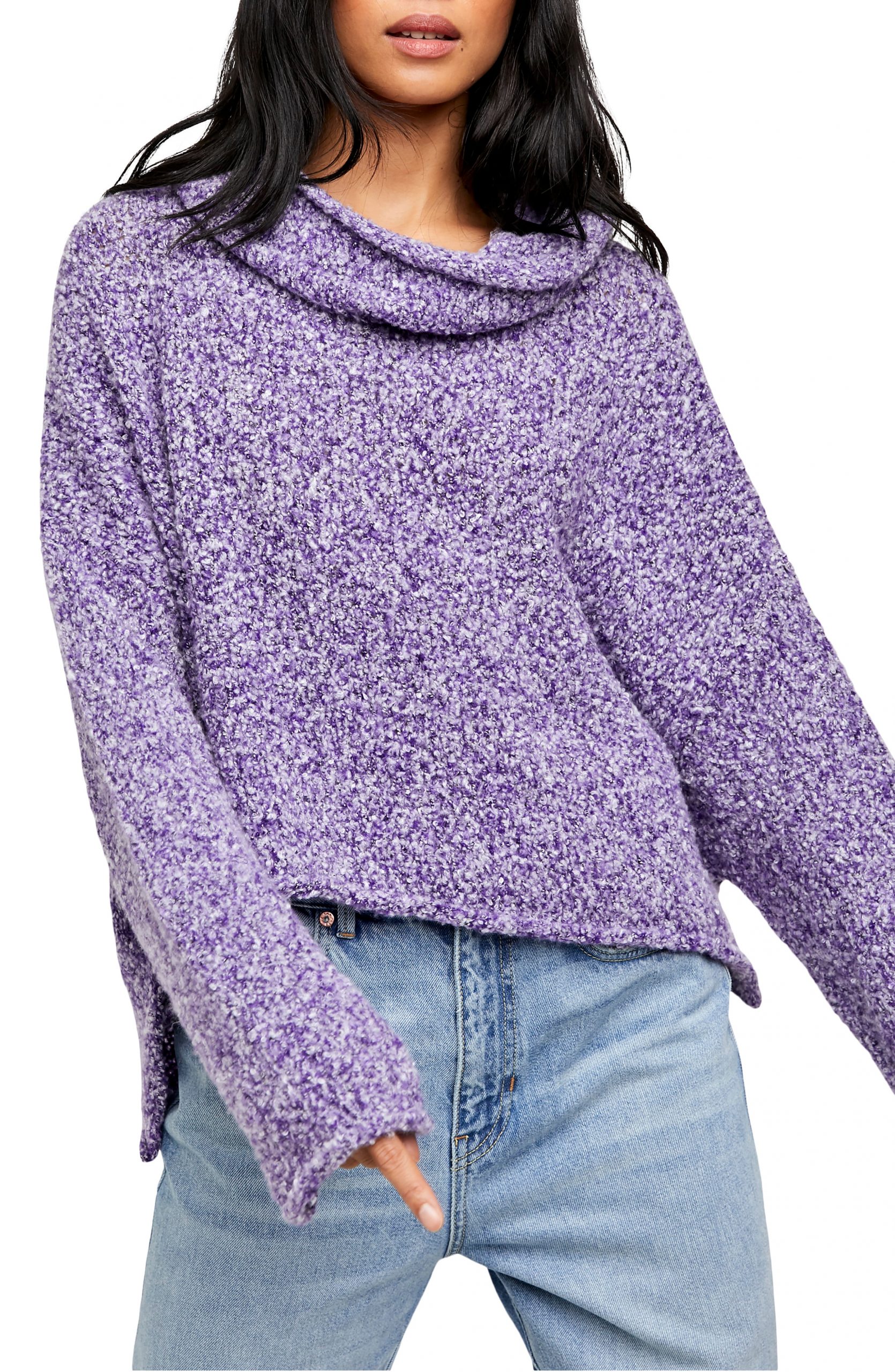 free people purple sweater