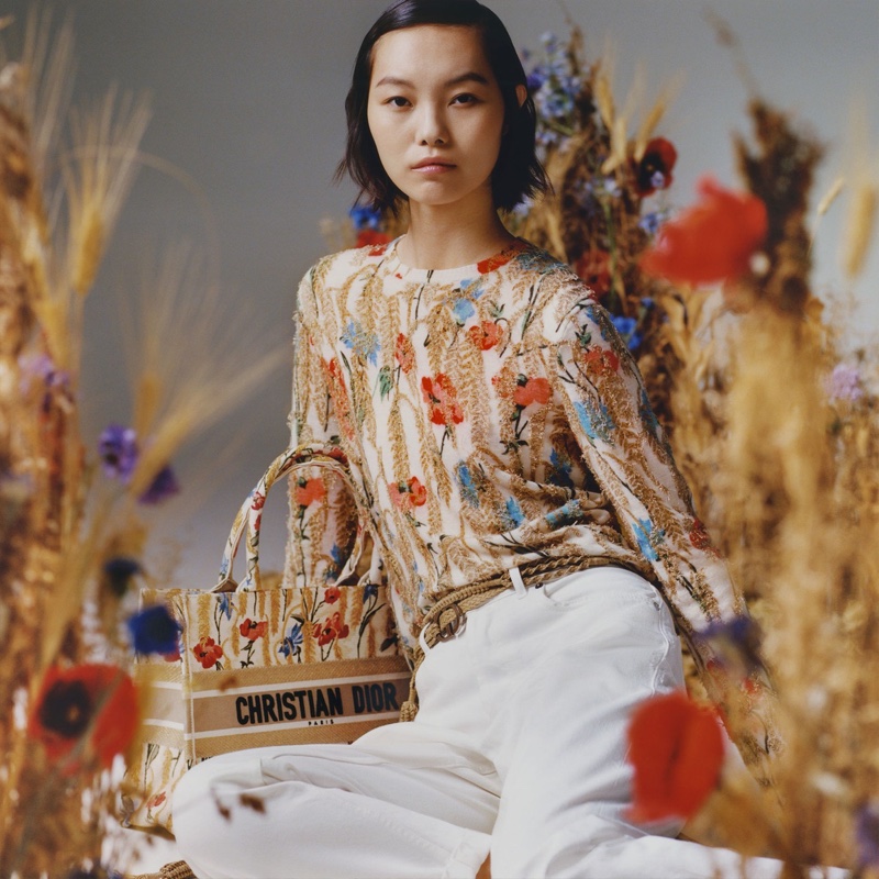 Maggie Cheng poses in Dior Lunar New Year 2021 collection.