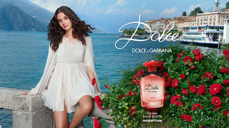 Deva Cassel stars in Dolce & Gabbana Dolce Rose fragrance campaign.