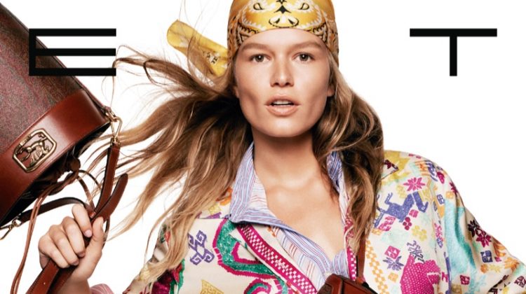 Anna Ewers stars in Etro spring-summer 2021 campaign.
