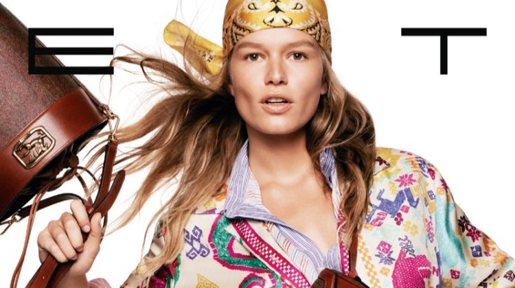 Anna Ewers Embraces Print for Etro Spring 2021 Campaign