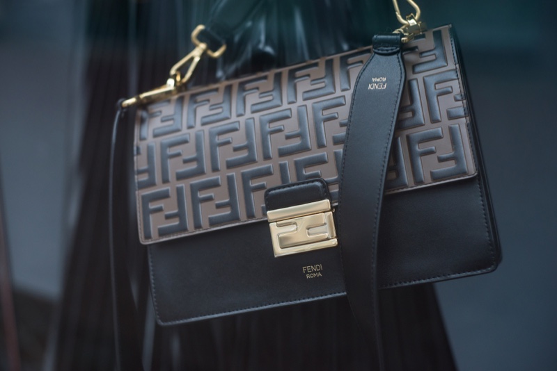 Fendi Logo Print Handbag