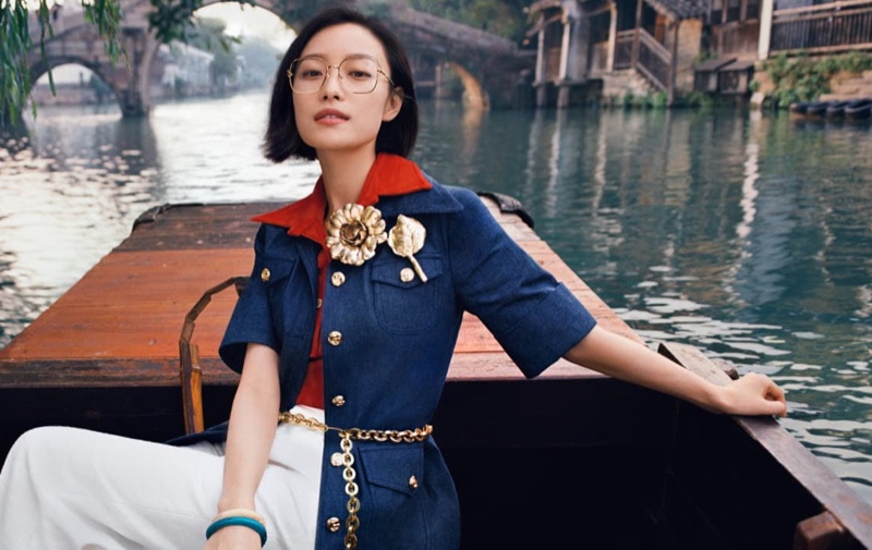 Chinese actress Ni Ni fronts Gucci Eyewear spring-summer 2021 campaign.