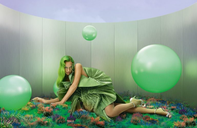 Irina Shayk Vogue Russia 2021 Cover Green Fashion Editorial