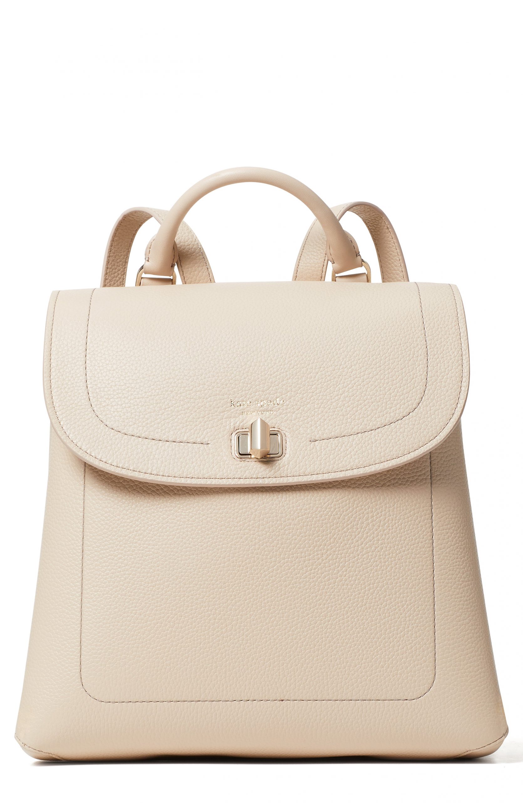 Kate Spade New York Medium Essential Leather Backpack - Beige | Fashion ...