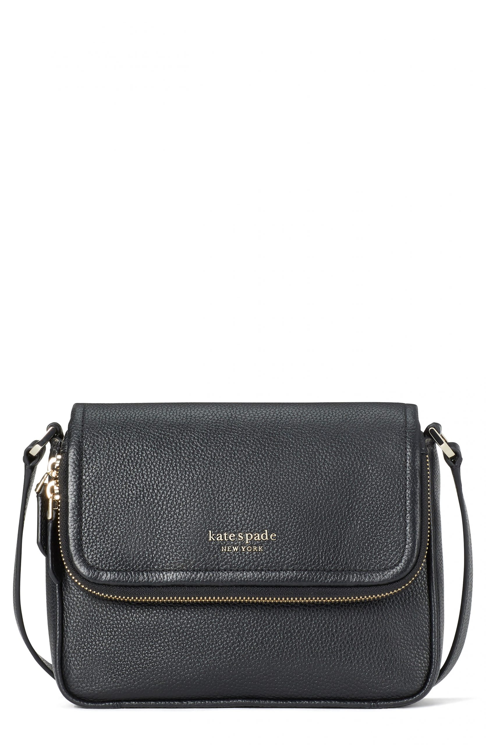 Kate Spade New York Run Around Large Flap Crossbody Bag Black