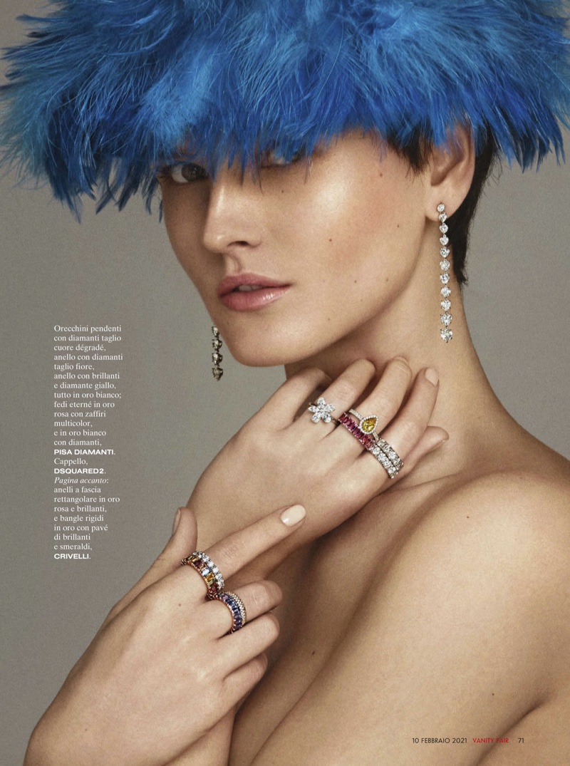 Katlin Aas Poses in Luxury Jewelry for Vanity Fair Italy