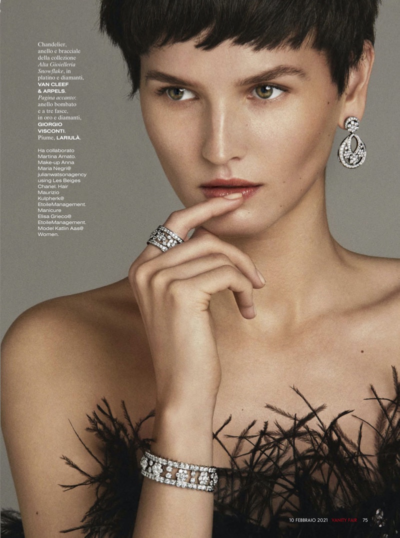 Katlin Aas Poses in Luxury Jewelry for Vanity Fair Italy