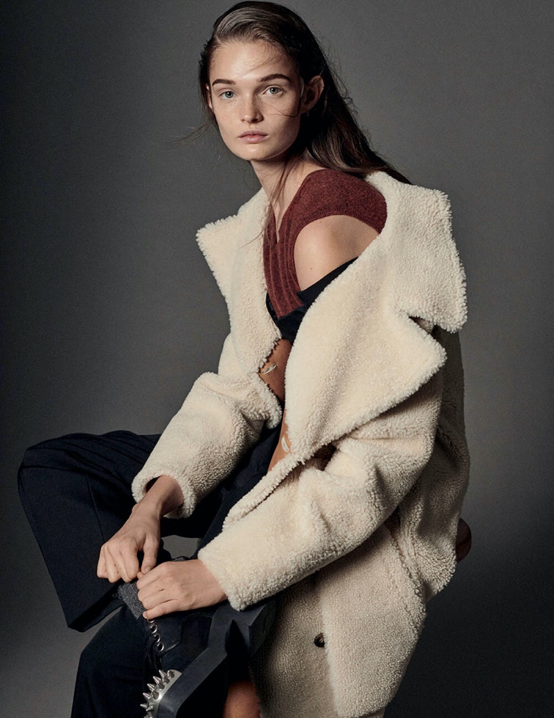 Lulu Tenney Models Layered Outfits for Vogue Russia
