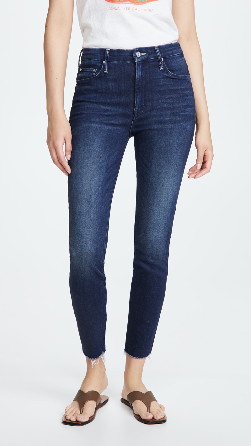 MOTHER High Waisted Looker Ankle Fray Jeans $228