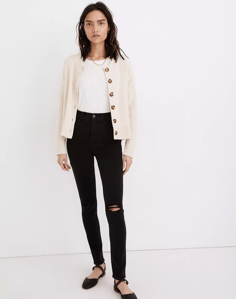 Madewell Broadway Cardigan Sweater in Muted Alabaster $88