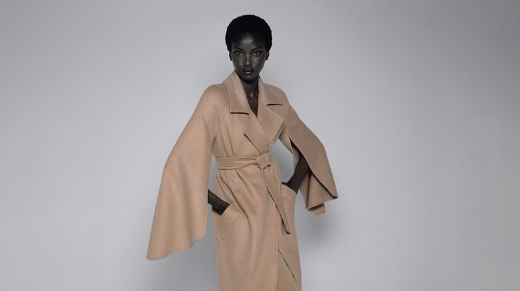 Anok Yai poses for Max Mara spring-summer 2021 campaign.