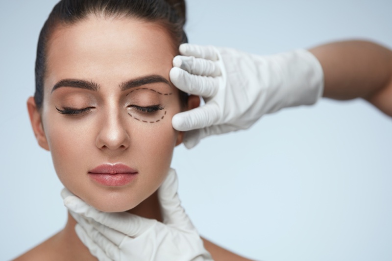 Model Beauty Lines Face Cosmetic Surgery