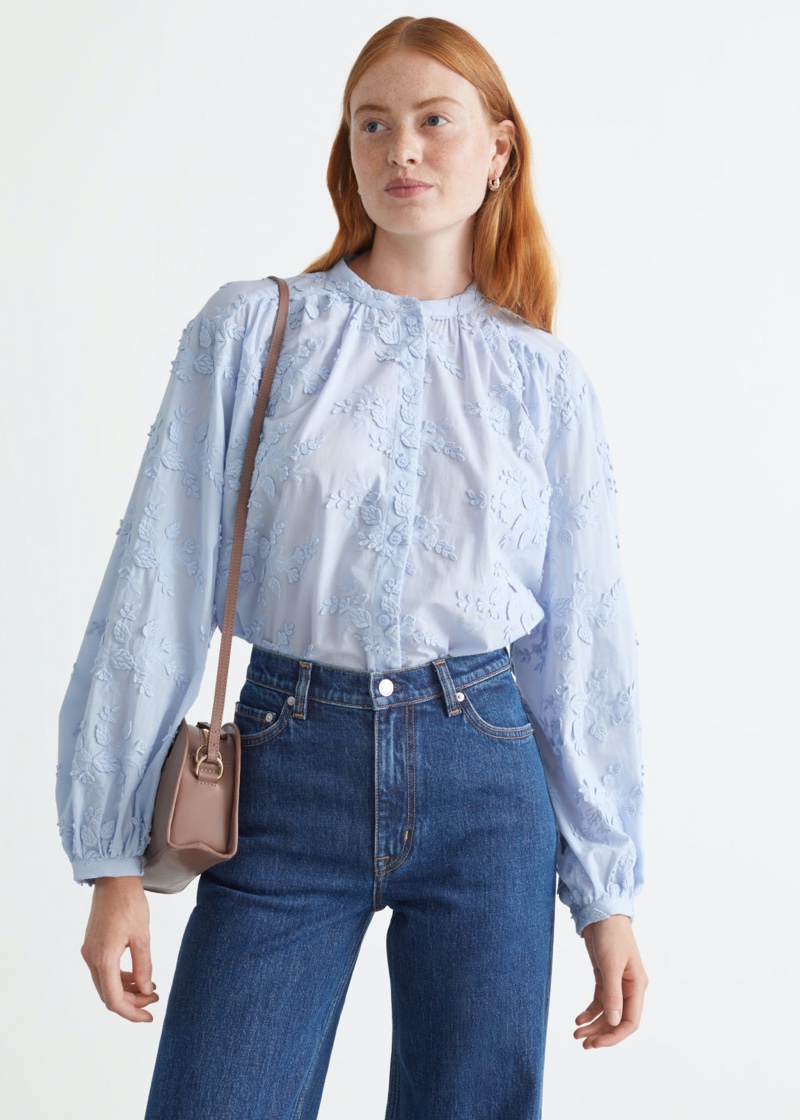 & Other Stories Relaxed Textured Blouse $89