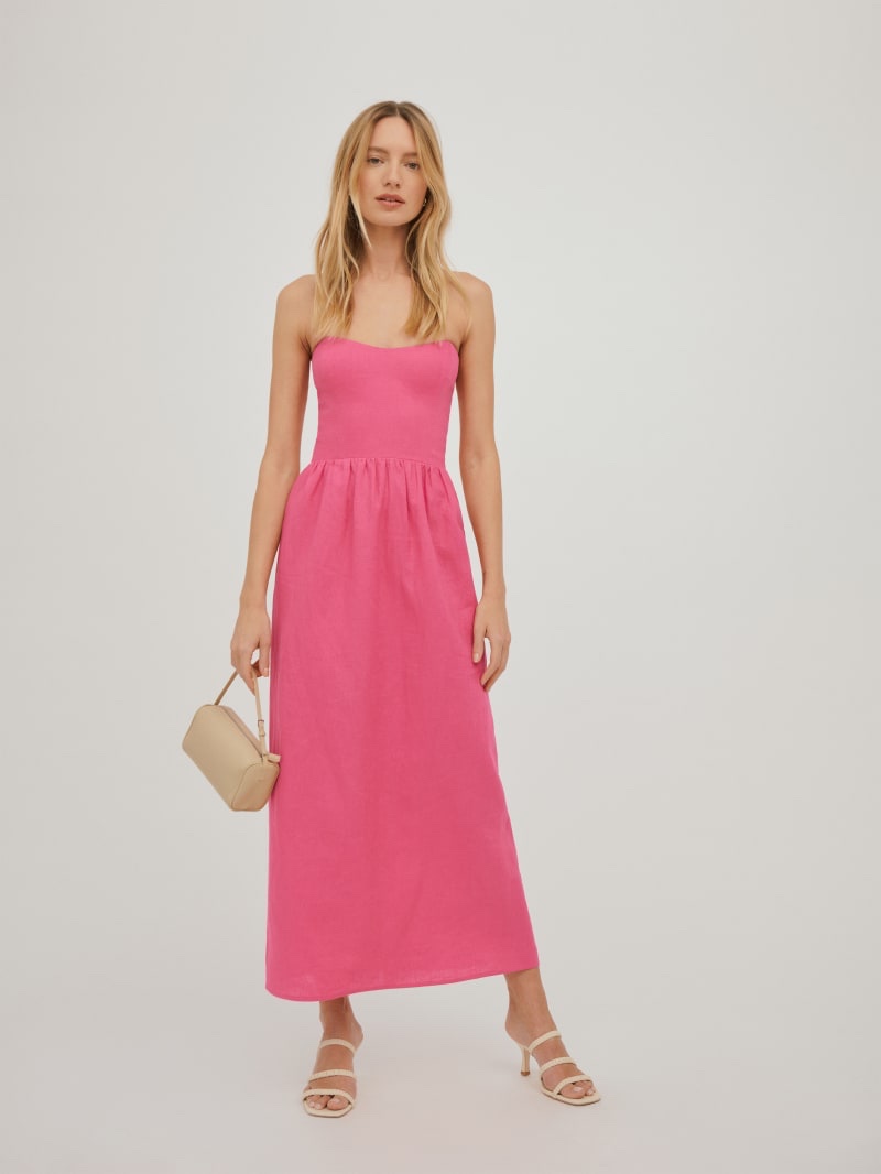 Reformation Fettuccine Dress in Snapdragon $248