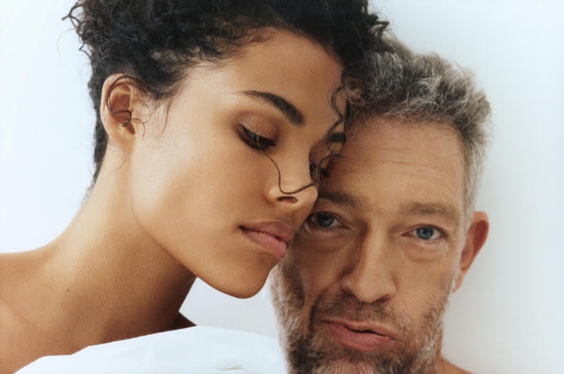 Tina Kunakey and Vincent Cassel are the faces of The Kooples spring-summer 2021 campaign.