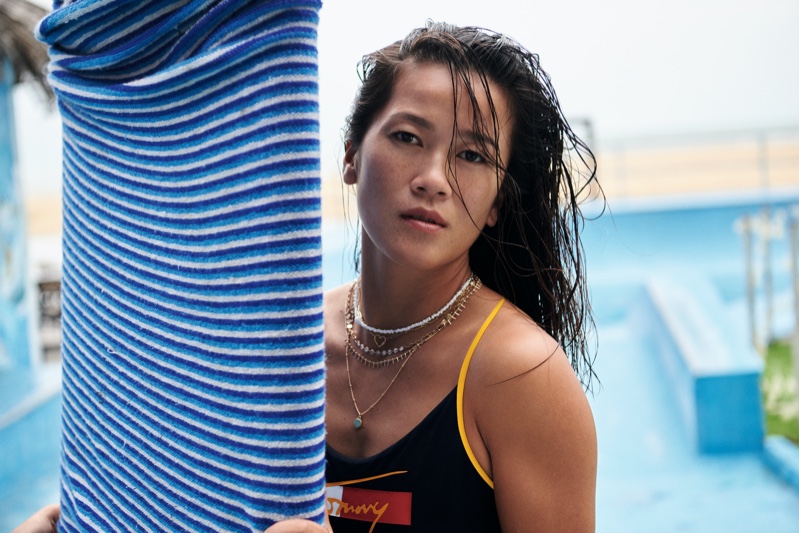 Chinese surfer Monica Guo appears in Tommy Hilfiger spring-summer 2021 campaign.