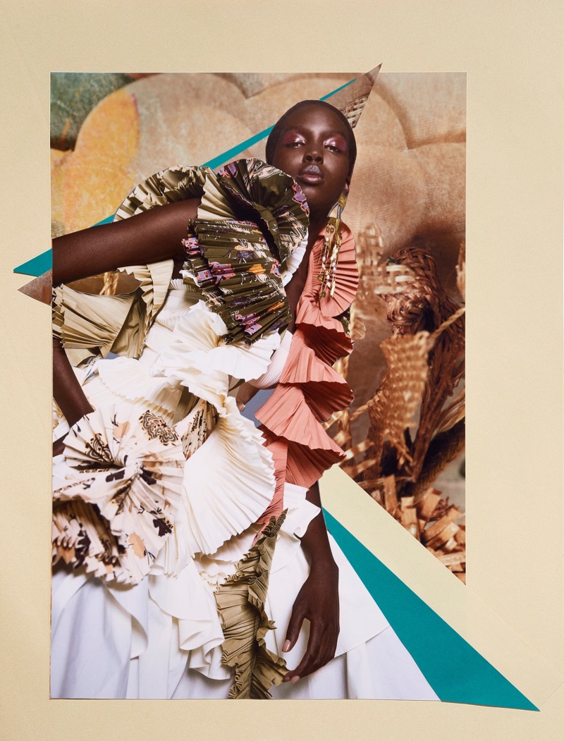 Ajok Madel stars in Ulla Johnson spring-summer 2021 campaign.