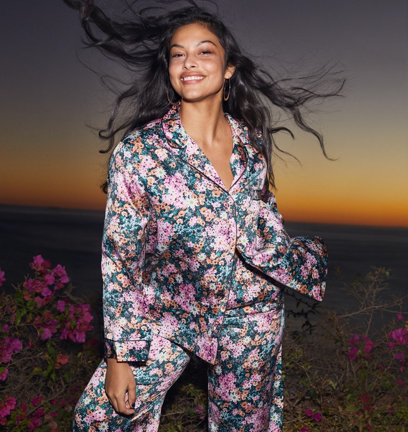 Devyn Garcia flashes a smile in Victoria's Secret spring 2021 campaign.
