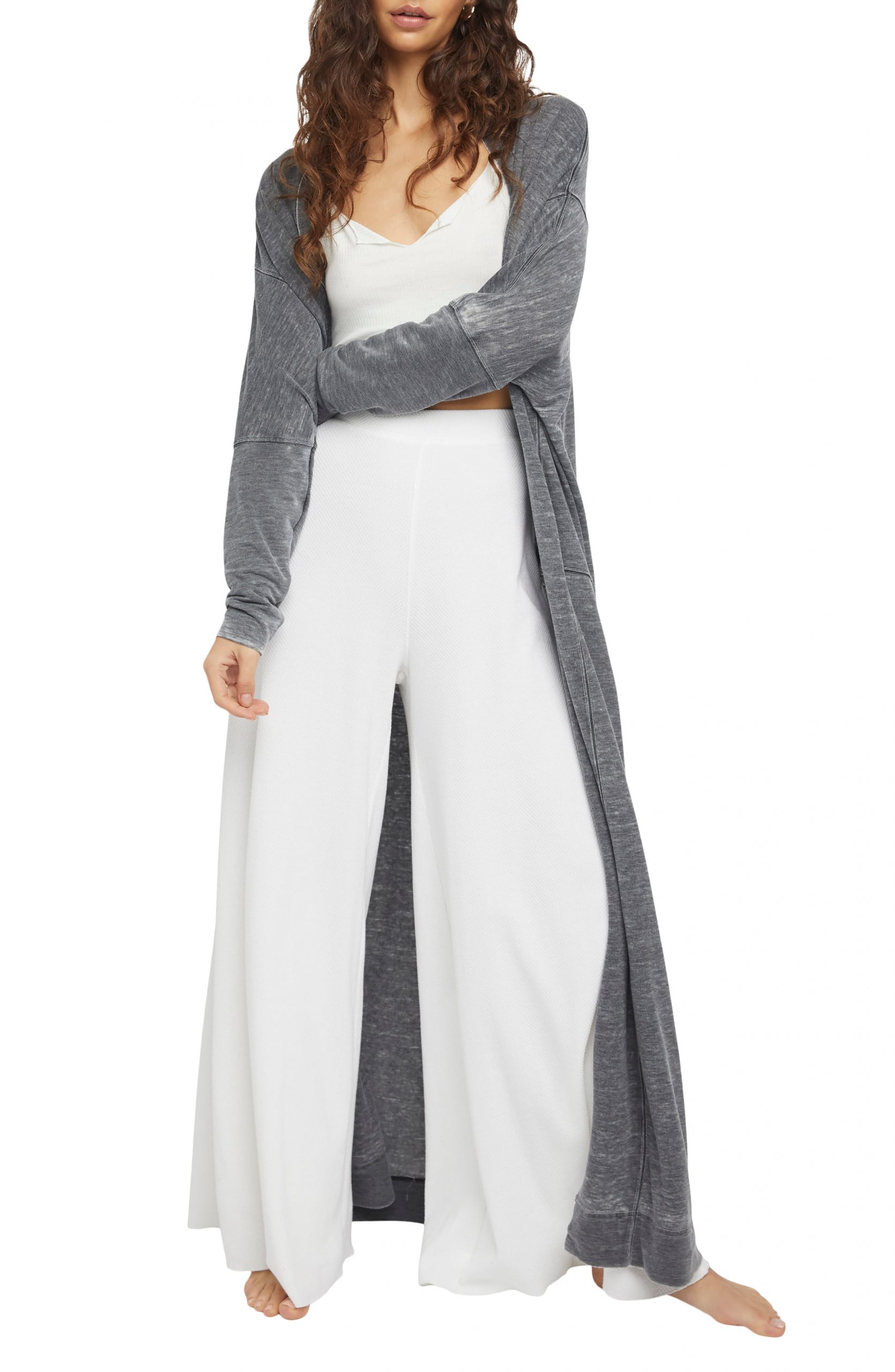 longline cardigan black