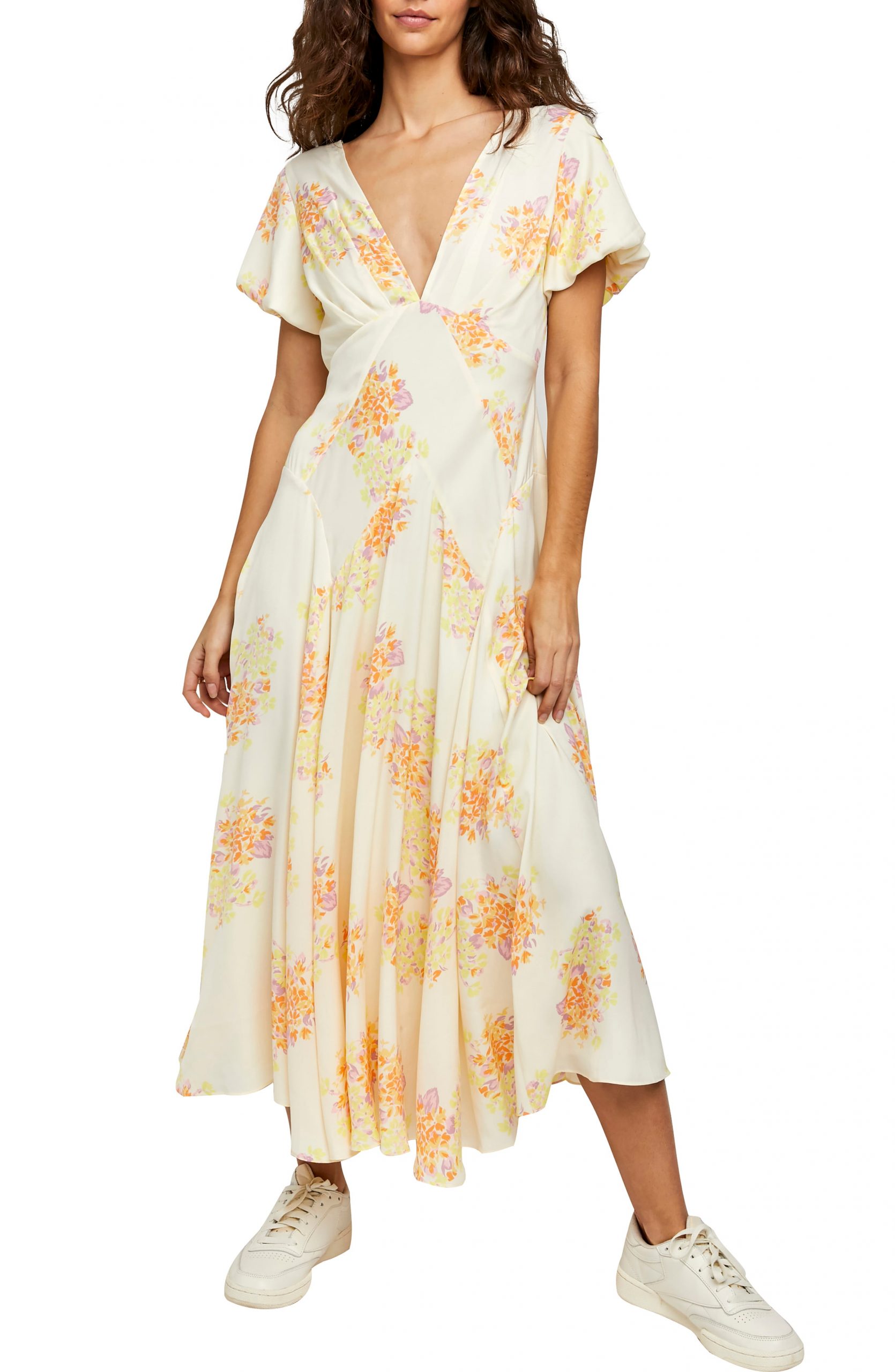 Women’s Free People Laura Floral Maxi Dress, Size X-Small - White ...