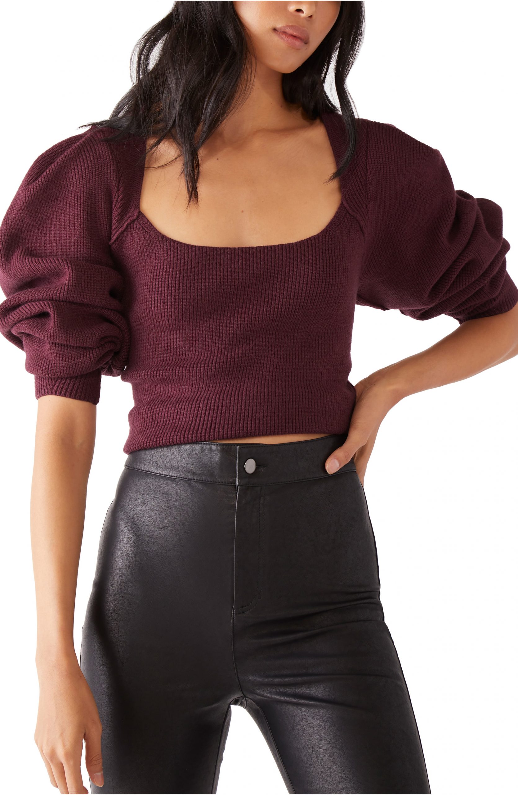 free people open back sweater