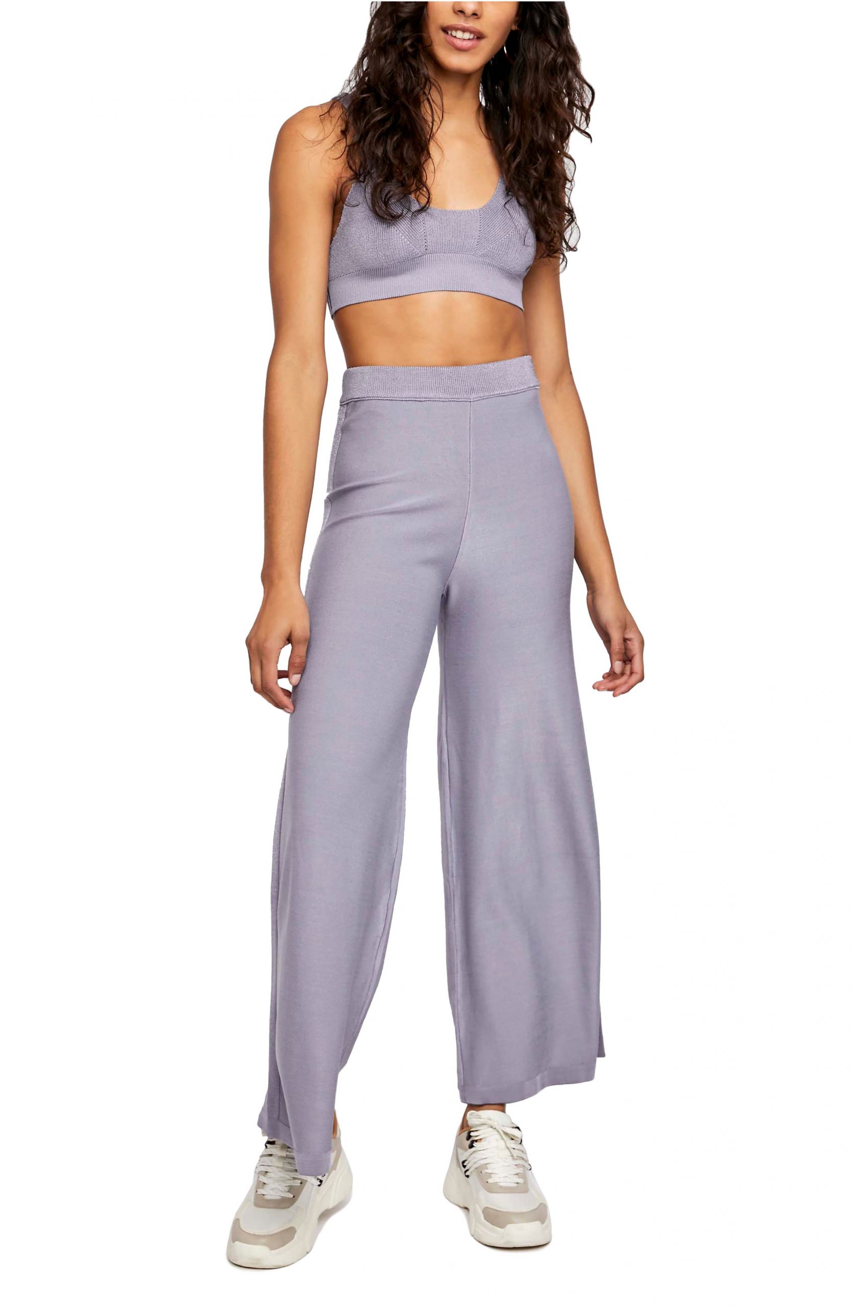 Women’s Free People Show Off Cropped Tank And Pant Set, Size Large ...