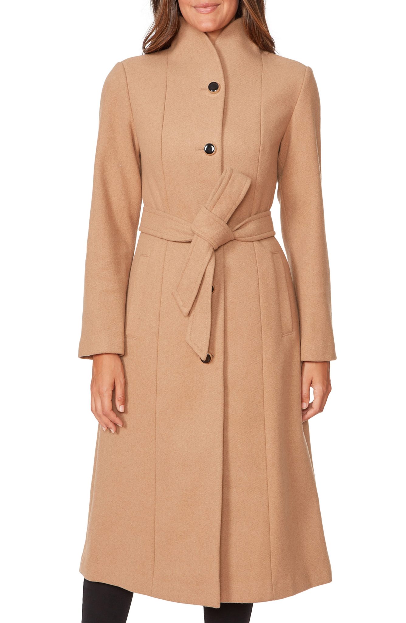 Women’s Kate Spade New York Belted Wool Blend Coat, Size X-Small ...