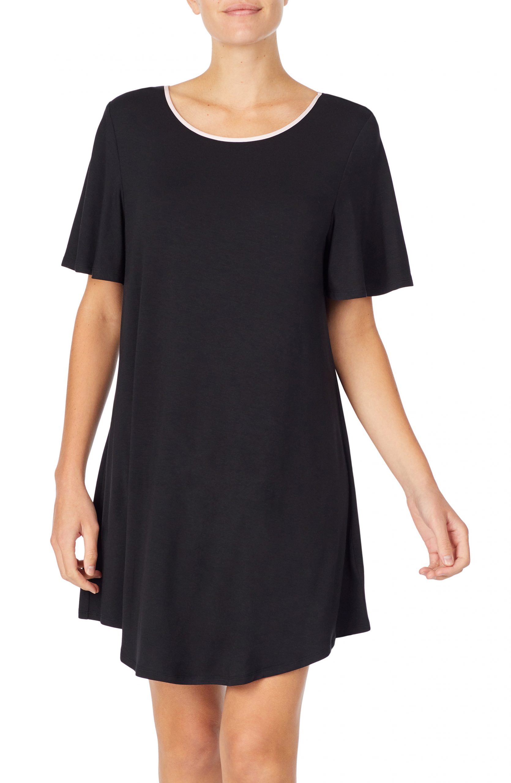 Women’s Kate Spade New York Jersey Sleep Shirt, Size X-Small - Black ...