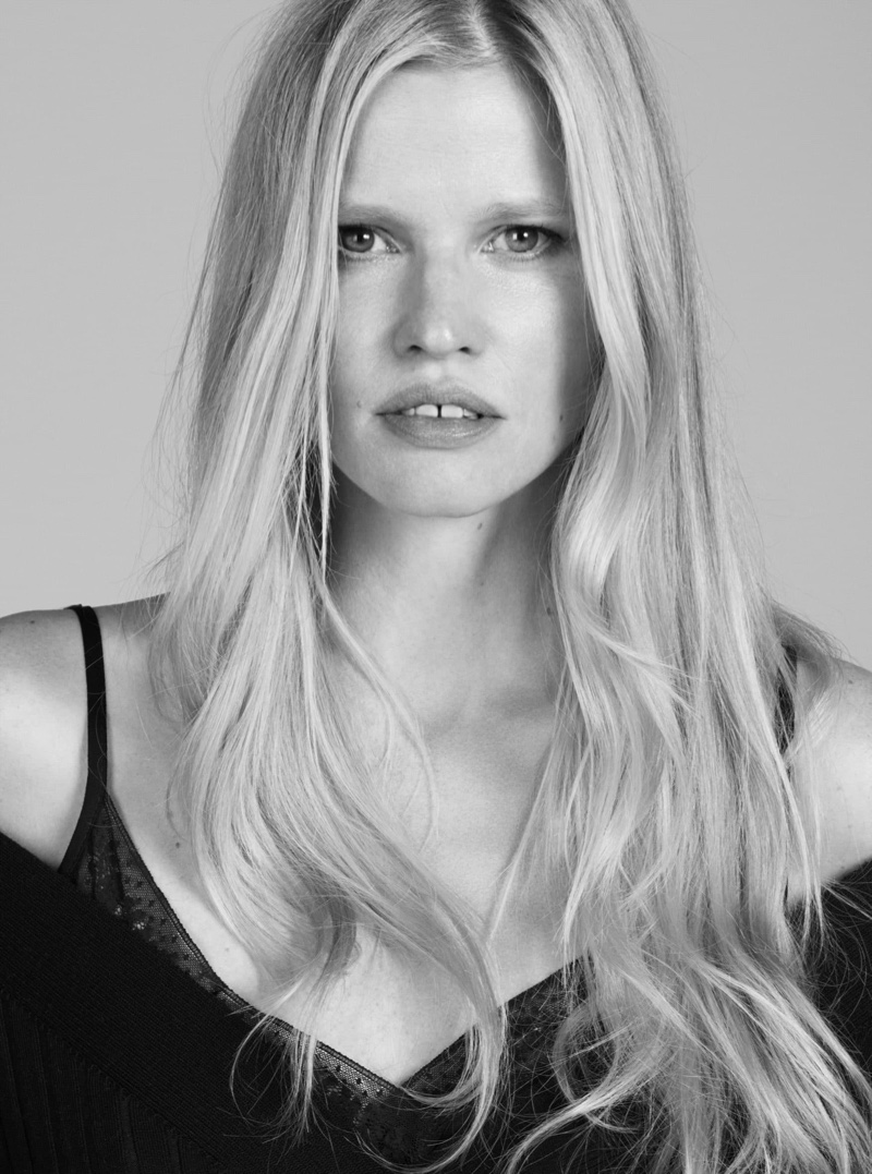 Lara Stone gets her closeup in Alessandro Dell’Acqua X Elena Mirò campaign.