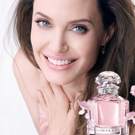 Angelina Jolie Shines in Mon Guerlain Sparkling Bouquet Fragrance Ad Guerlain unveils Mon Guerlain Sparkling Bouquet eau de parfum campaign with Angelina Jolie.