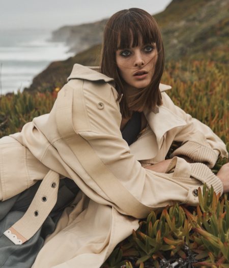 Aylah Peterson Models Chic Trench Coats for WSJ. Magazine