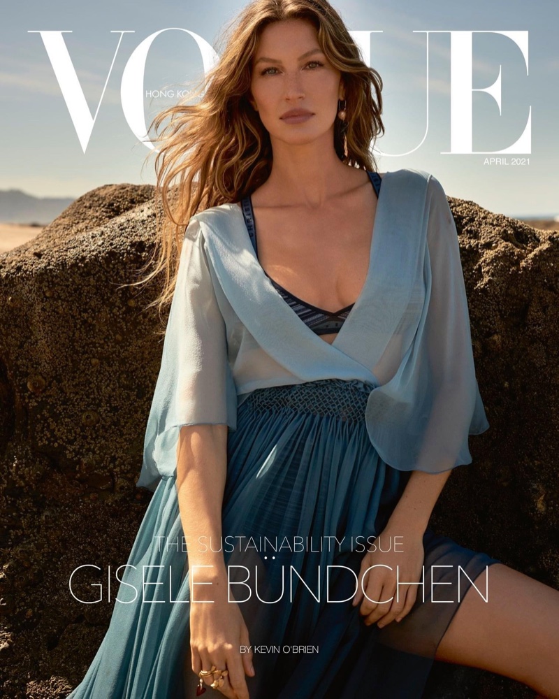 Gisele Bundchen on Vogue Hong Kong April 2021 Cover.