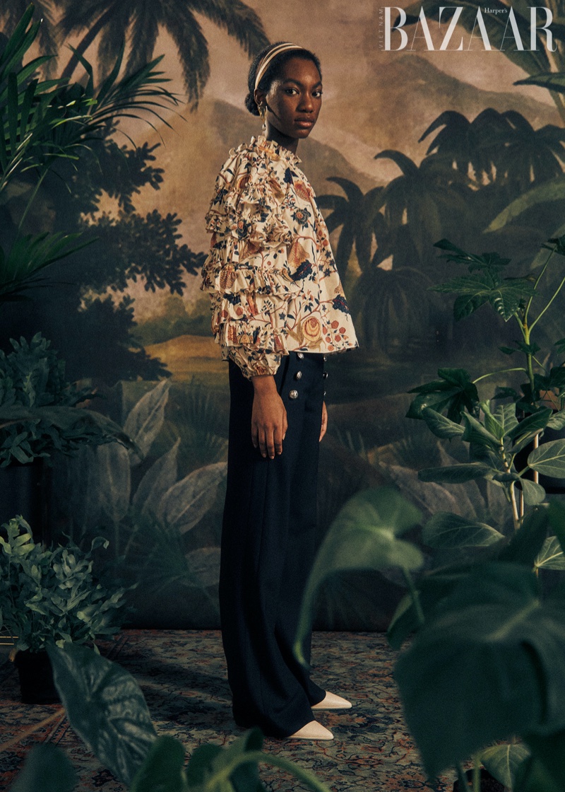 Grace Epolo Embraces Natural Styles for Harper's Bazaar Vietnam