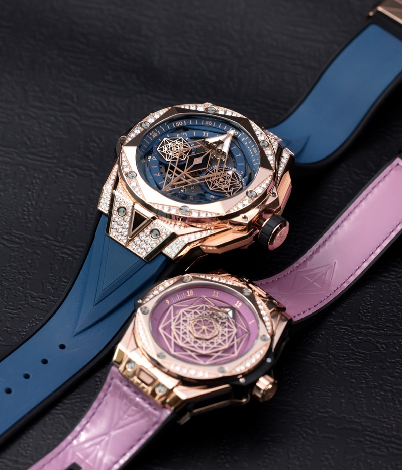 Hublot Watches Man Woman Blue Pink