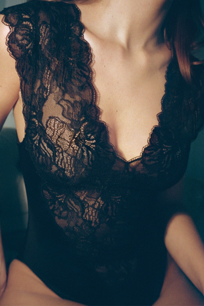 Lace bodysuit from La Perla 1980s archive capsule collection.