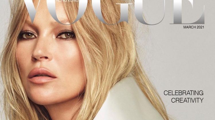 Kate Moss on Vogue Hong Kong March 2021 Cover.