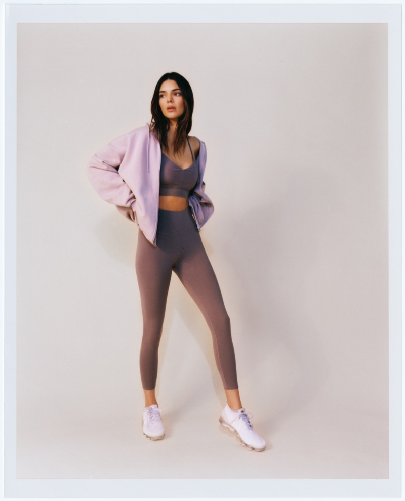 Alo Yoga taps Kendall Jenner to models its Purple Dusk and Lavender Dusk drops.