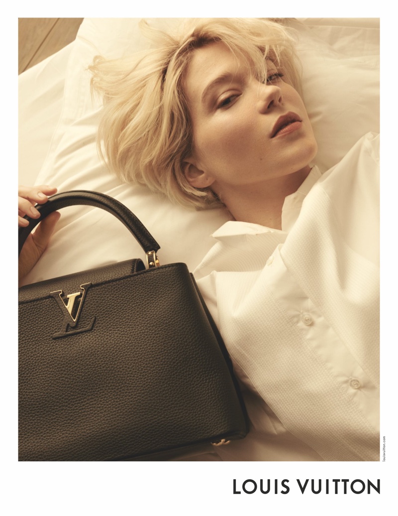 Lea Seydoux Louis Vuitton Bed Capucines 2021 Campaign