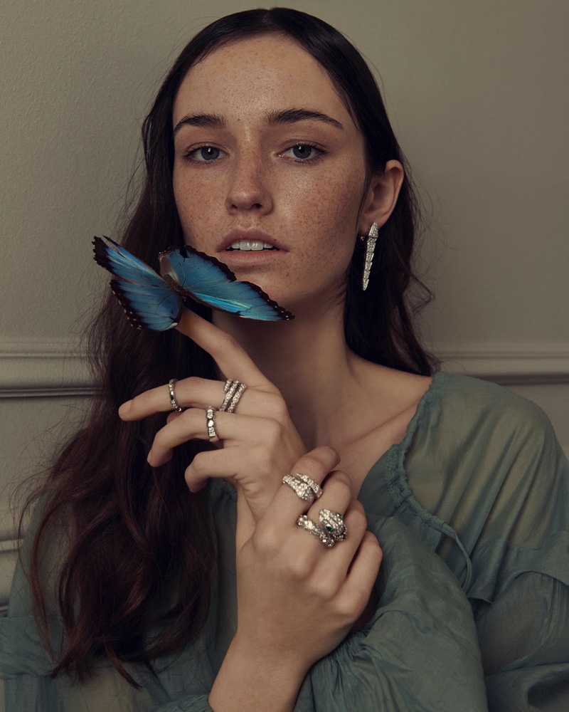 Marketa Salounova Models Luxury Gems for PročNe Magazine