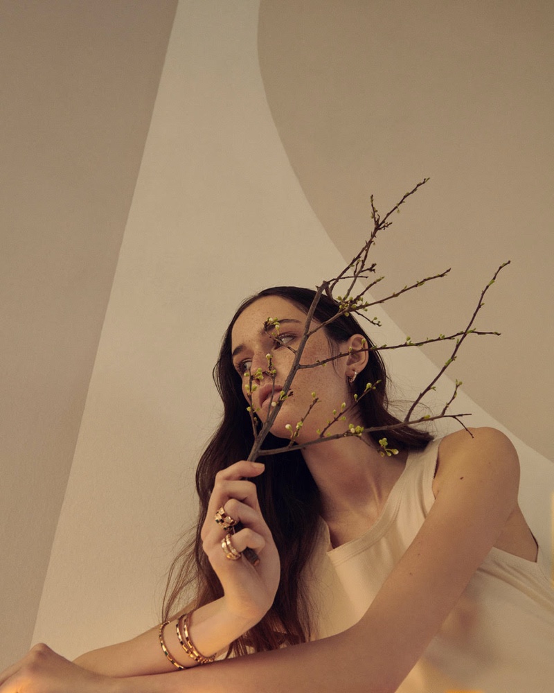Marketa Salounova Models Luxury Gems for PročNe Magazine