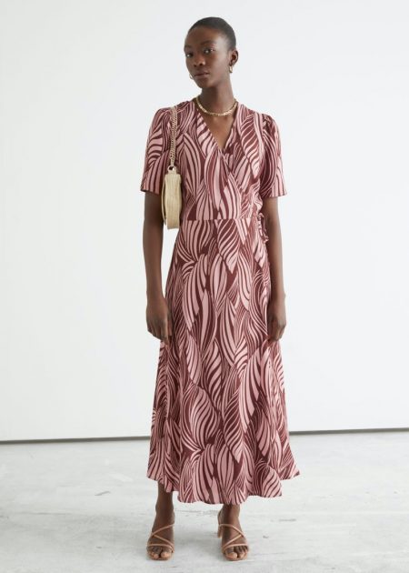 Upgrade Your Closet With & Other Stories' Latest Dresses & Other Stories Printed Midi Wrap Dress in Swirl Print $99