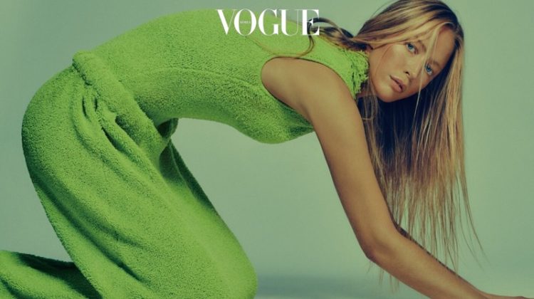 Raquel Zimmermann Poses in Bottega Veneta Looks for Vogue Korea