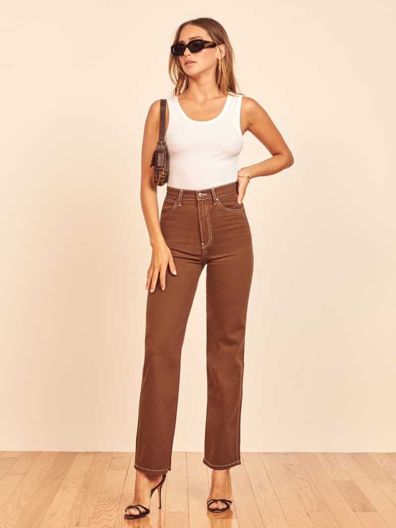 Reformation Cowboy High Rise Straight Jeans $128