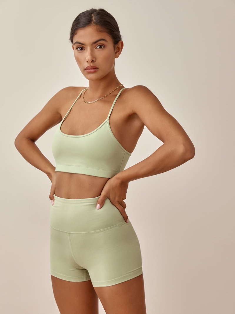 Reformation Sammie Ecostretch Bra in Limon $48