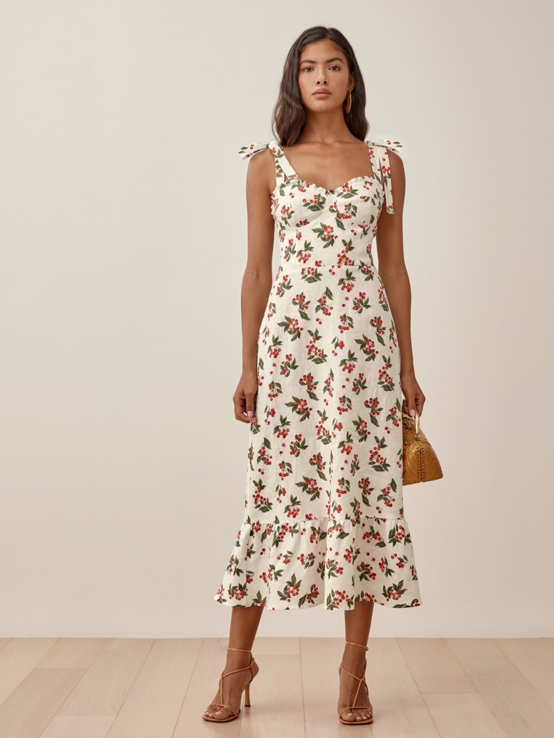 Reformation Vale Dress in Sour Cherry $248
