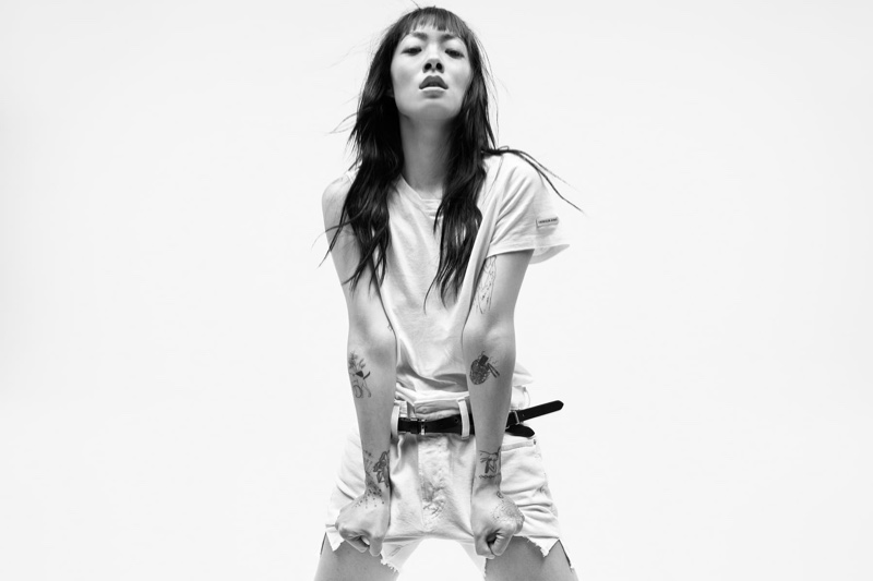 Rina Sawayama stars in Calvin Klein Blank Canvas spring 2021 campaign.