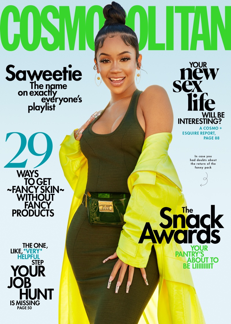 Saweetie on Cosmopolitan April 2021 Cover.