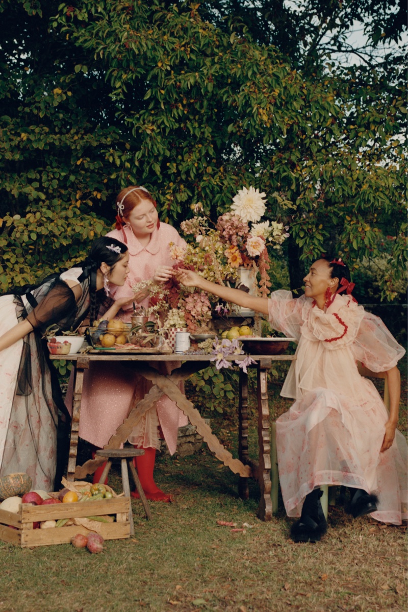 Simone Rocha x H&M campaign sets location in Northiam, East Sussex, England.