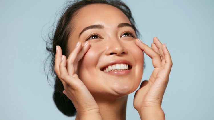 Smiling Asian Model Natural Beauty Makeup